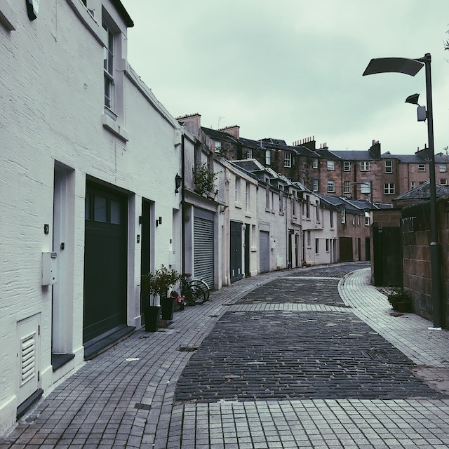 Cobblestone Street in Glasgow